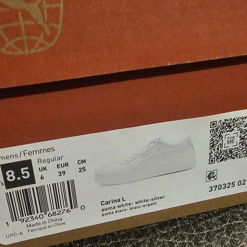 Puma All-White Leather Low-Top Platform Sneakers Size 8.5 - Picture 5 of 7